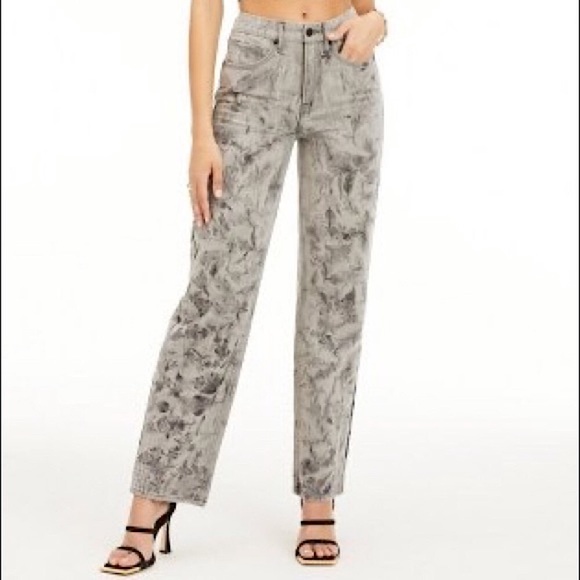 Good American Denim - Good American 90s Marbled Wide Leg Jeans